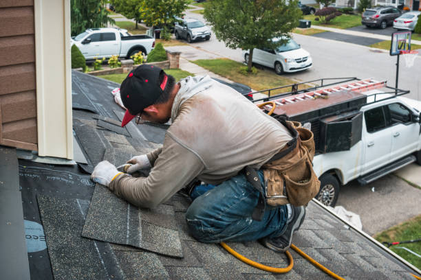 Professional Roofing technician working in Woodville, VA